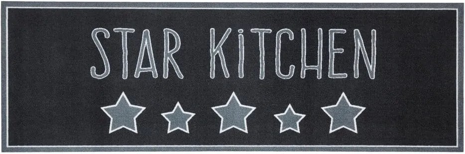 Covor de bucătărie Hanse Home Star Kitchen, 50 x 150 cm, negru