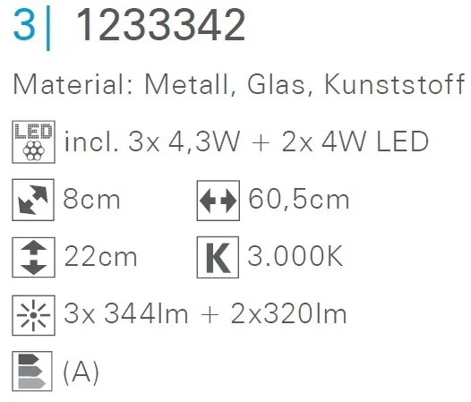 Plafoniera LED moderna cu 3 spoturi directionabile Ibiza 1233342 NV