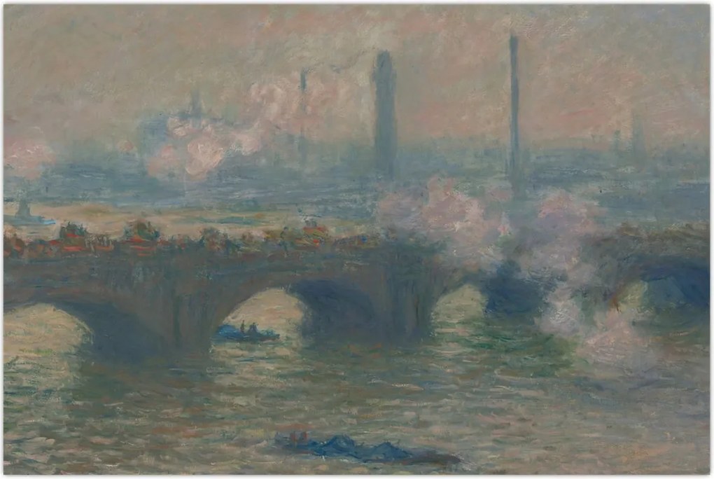 Tablou - Claude Monet, Waterloo Bridge, Gray Day, reproducere (90x60 cm)