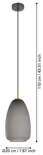 Lustră pe cablu ALOBRASE 1xE27/40W/230V Eglo 900506