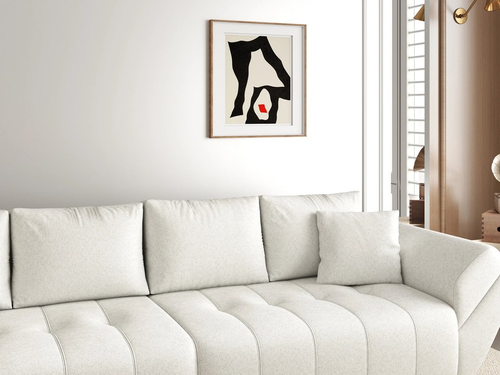 Canapea extensibilă dumonde cu ladă de depozitare si sezut confortabil din spuma high-density, Berlin Euphoria Ivory 300x100 cm