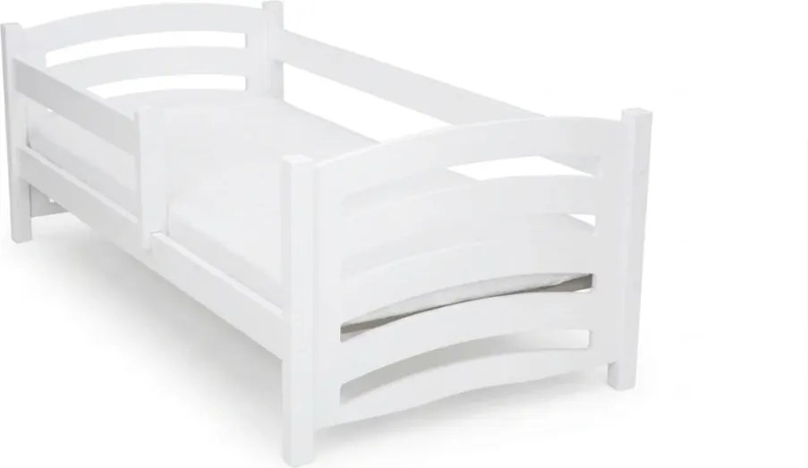 Pat pentru copii MELA 80 x 160 cm, alb Saltea: saltea EASYSOFT 8 cm, Somiera: fara somiera