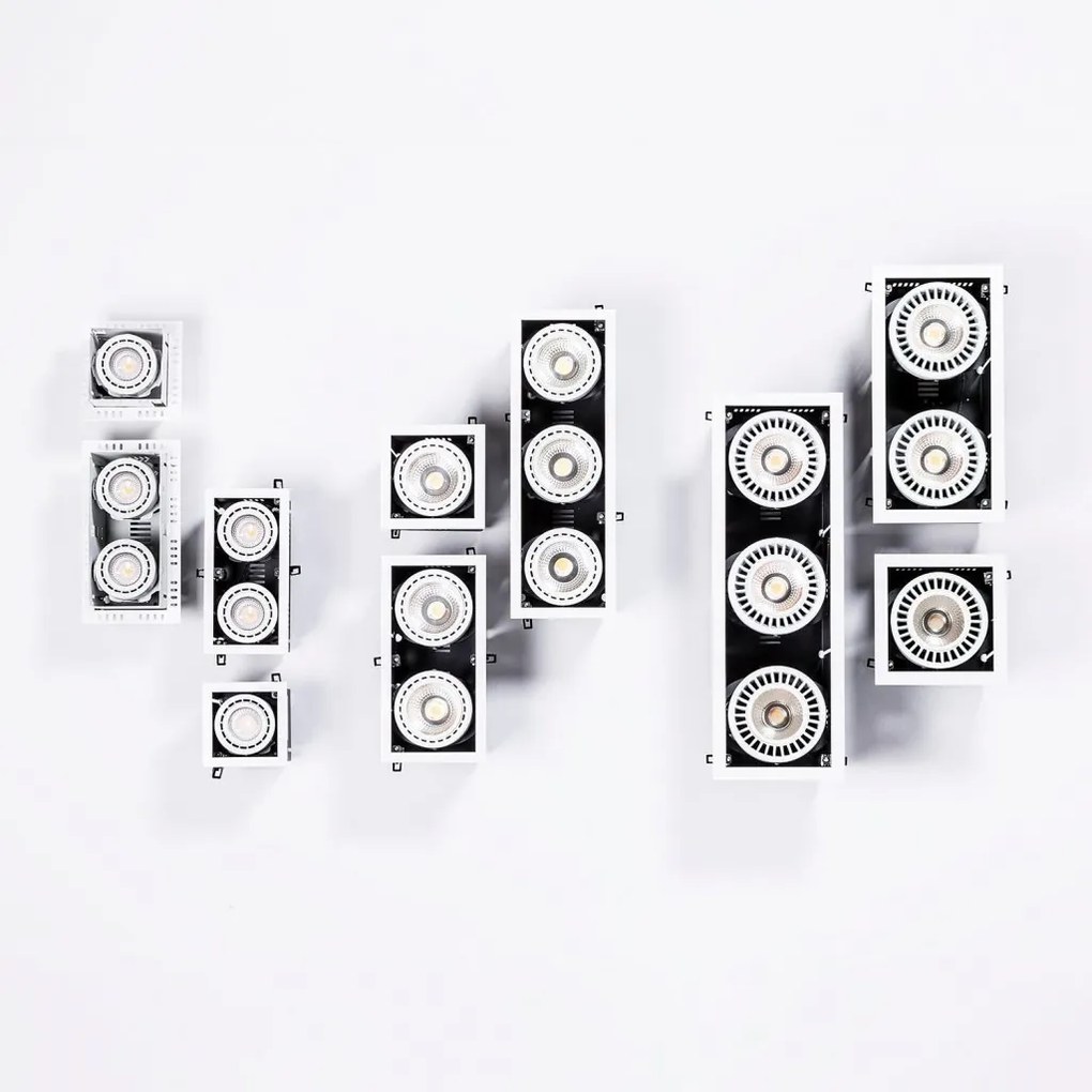 Spot LED incastrabil NANO COLIN-1 Grey recessed with frame 7-13W 2700K 20°