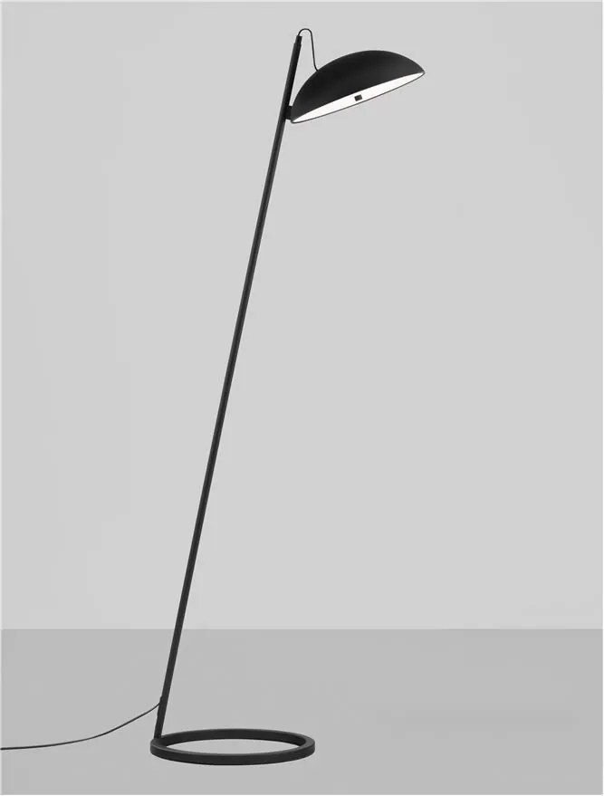 Lampadar, lampa de podea LED Flute negru