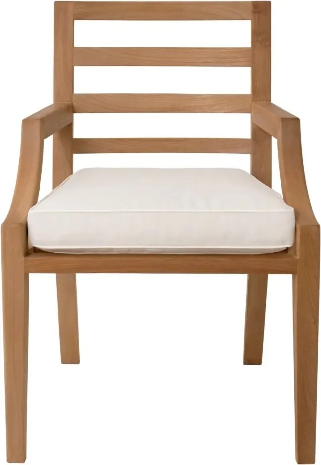 Scaun elegant pentru exterior design LUX Hera natur / flores off-white