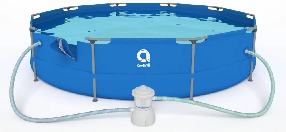 Bazin de grădină cu filtrare 305 x 76 cm