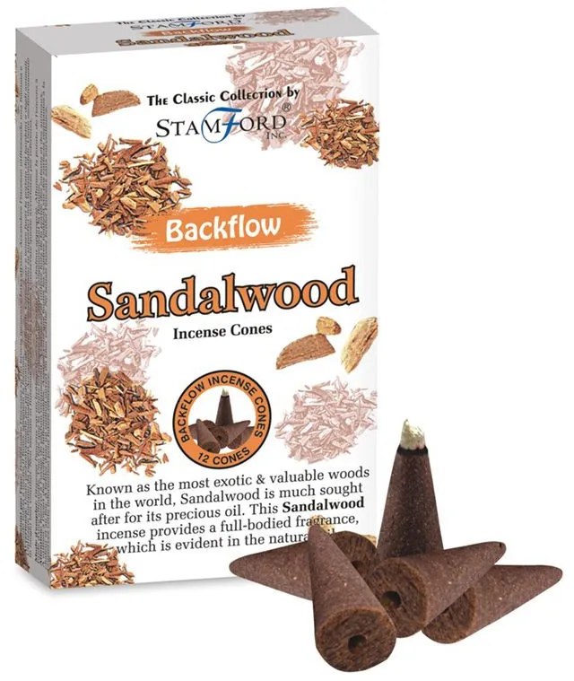 Conuri parfumate backflow Stamford Clasic - Santal