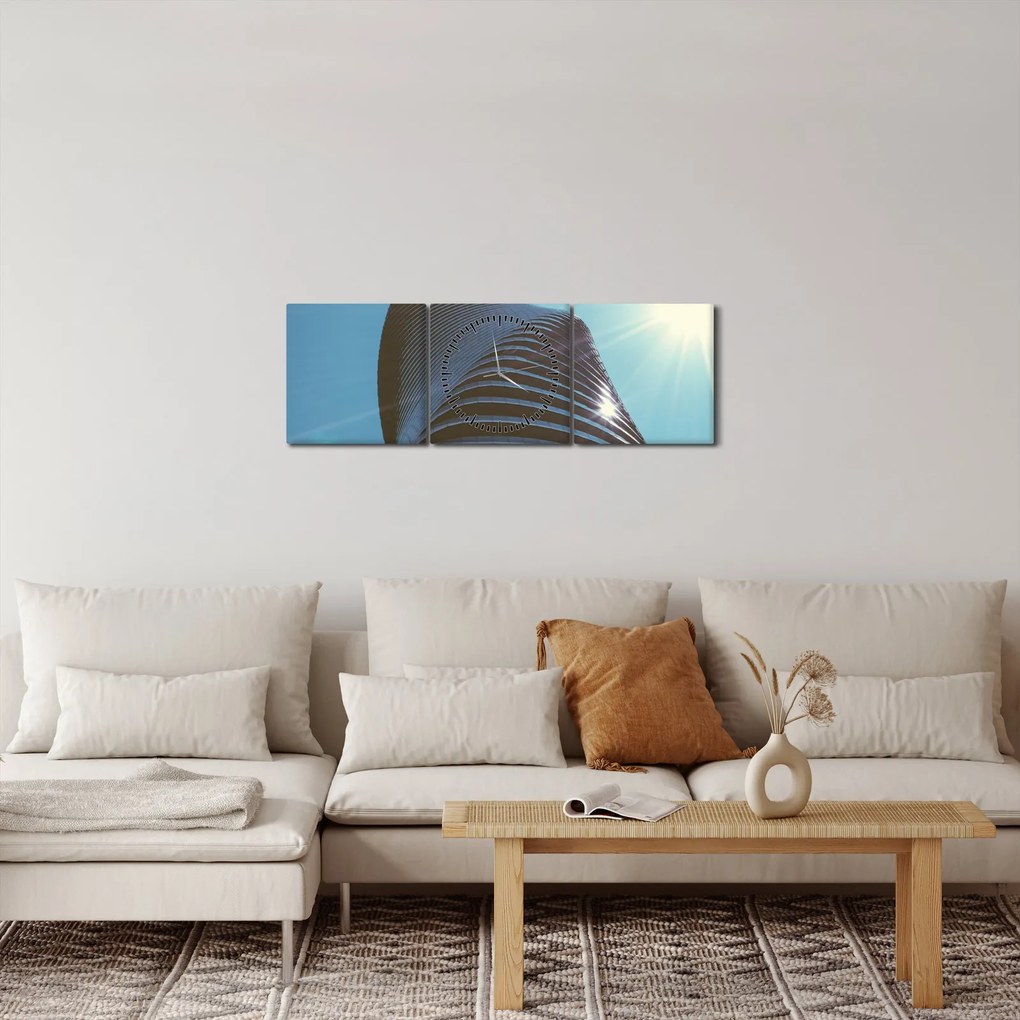 Tablou - Arhitectura (cu ceas) (90x30 cm)