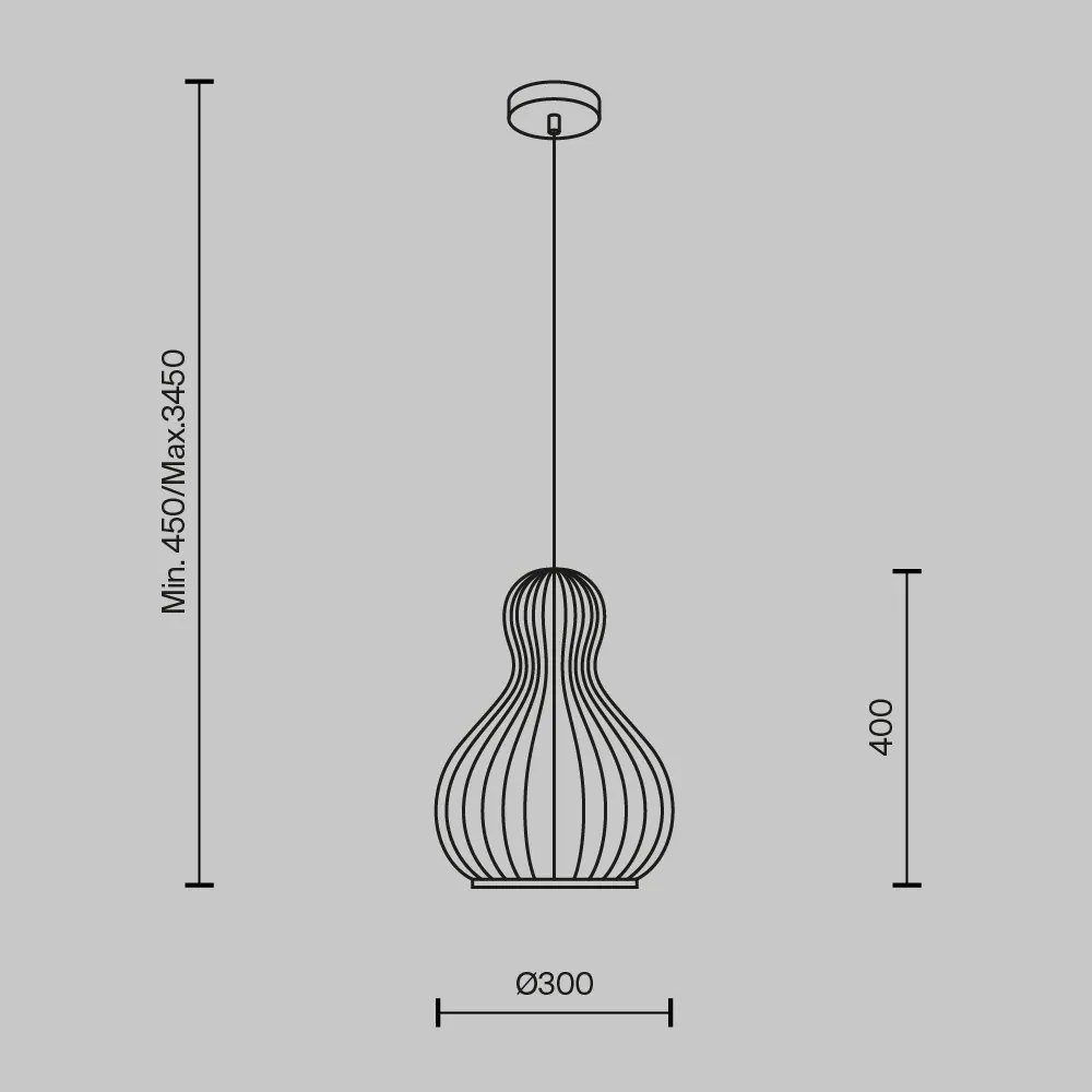 Pendul design decorativ natural Roots 30cm