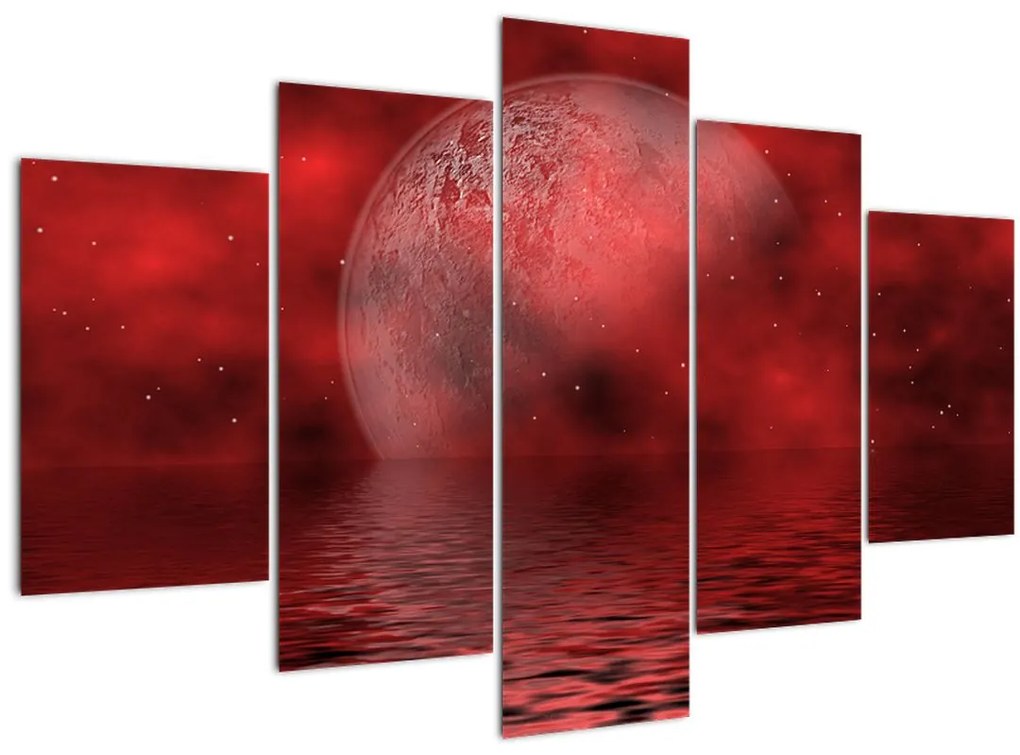 Tablou - Luna pe nivelul apei (150x105 cm)