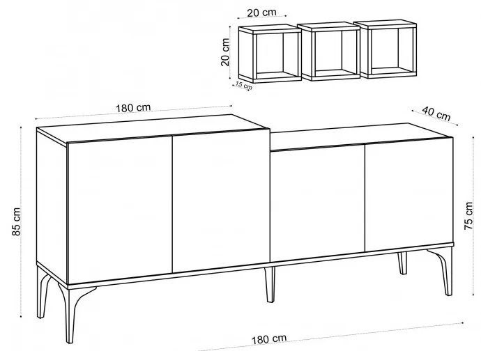 Consola Magne Sapphire Oak