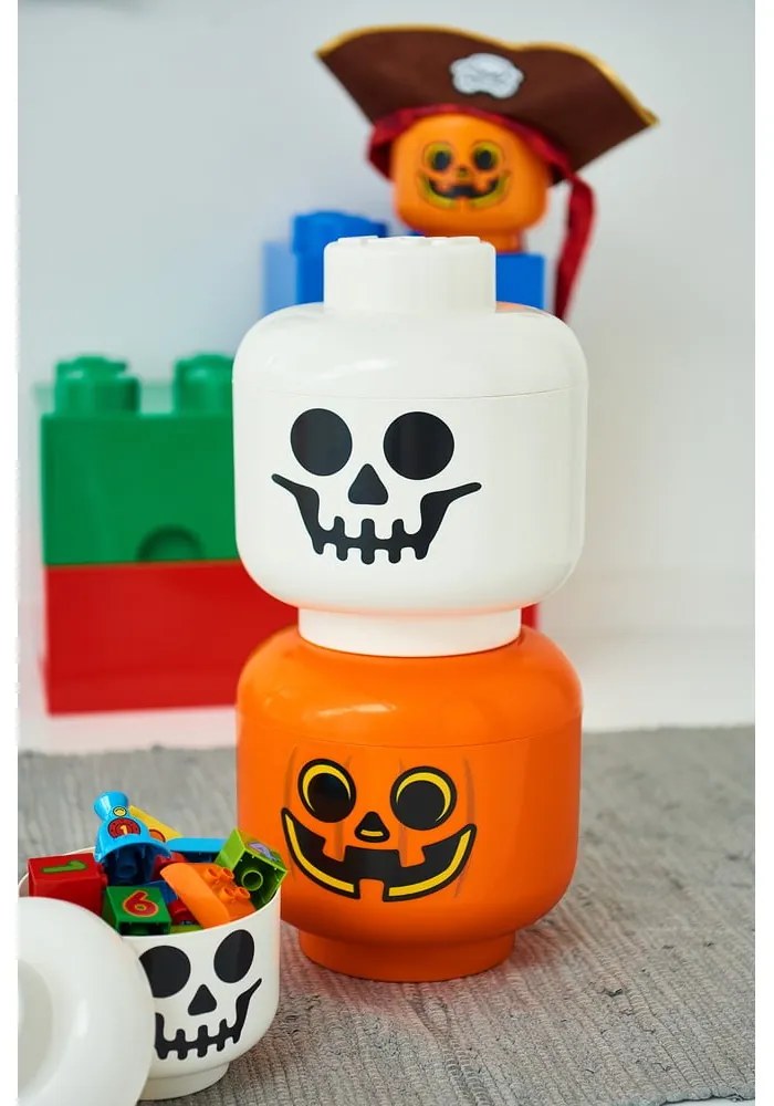 Cutie depozitare LEGO® Pumpkin Head L, portocaliu