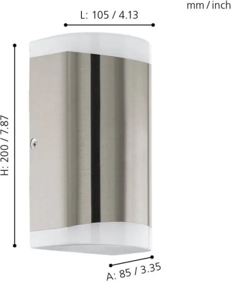 Aplică LED de exterior CARPINERA 2xGU10/4,6W/230V IP44 Eglo 75543