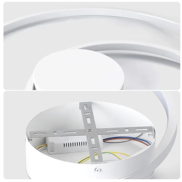 Brilagi - Plafonieră LED reglabilă TWISTER LED/48W/230V, Ø 50 cm, albă + telecomandă