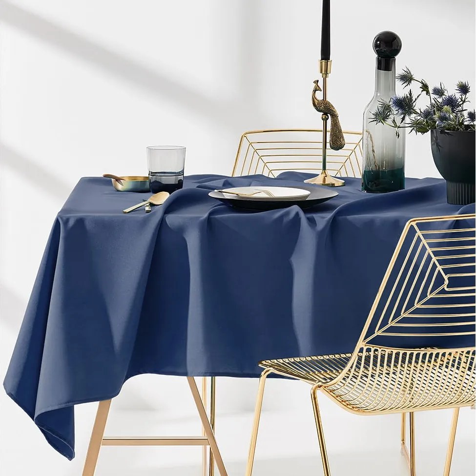 Fata de masa de bucatarie de calitate albastru inchis 140 x 220 cm