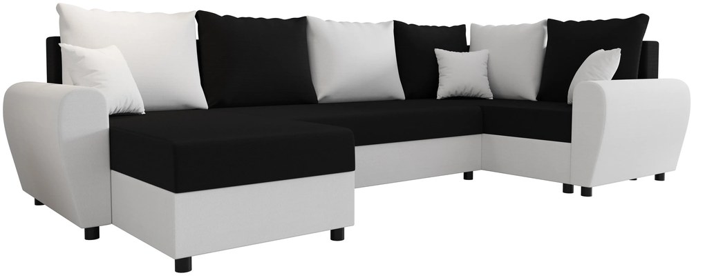 Colțar în formă de U Fleur Long (Alb + Negru) (D). 1057083