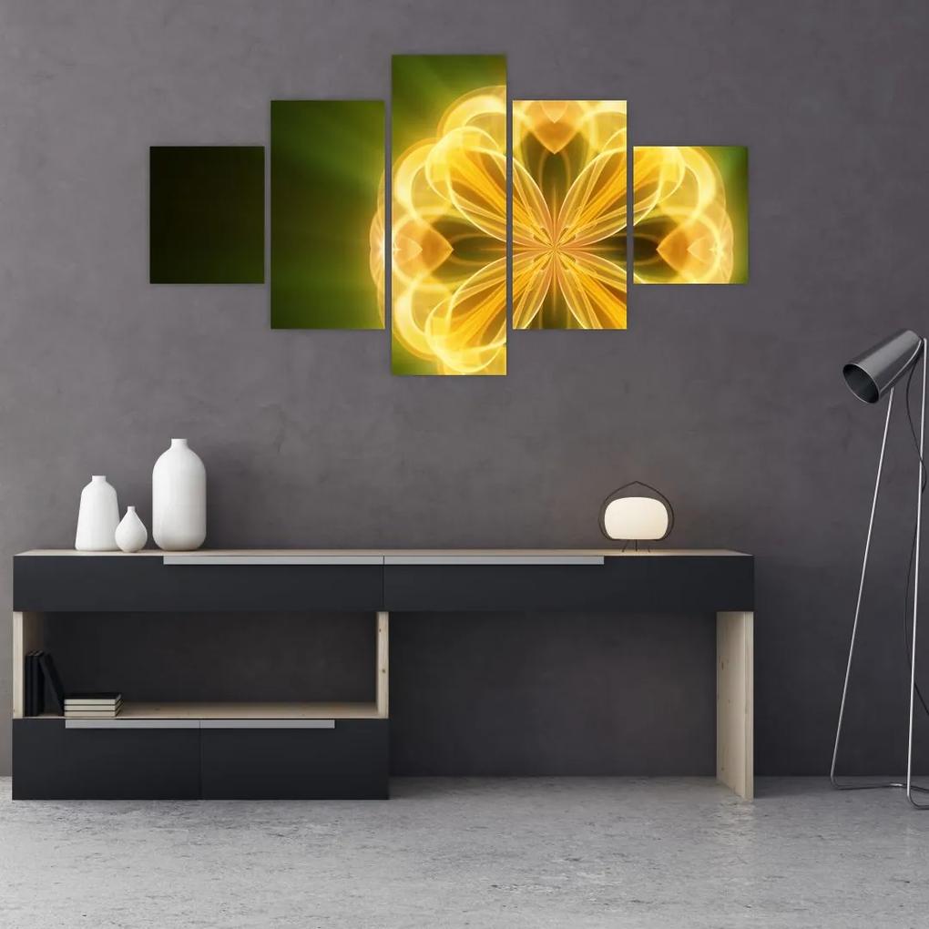 Tablou cu floare galbenă (125x70 cm), în 40 de alte dimensiuni noi