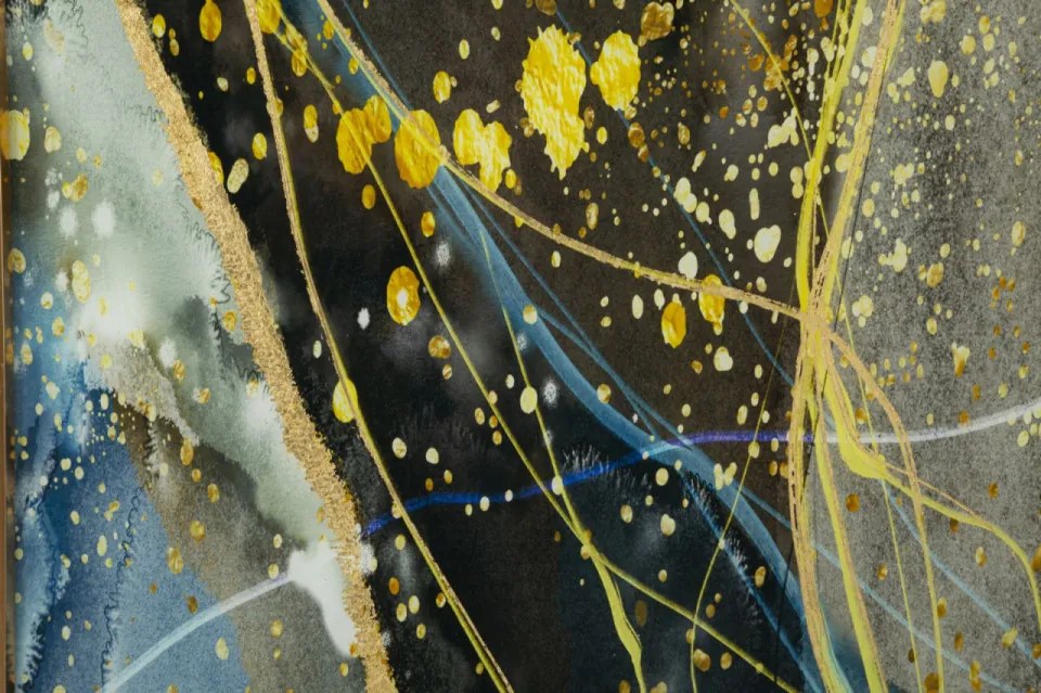 Decoratiune de perete multicolora din metal si sticla, 80x3,5x120 cm, Ghosts Mauro Ferretti