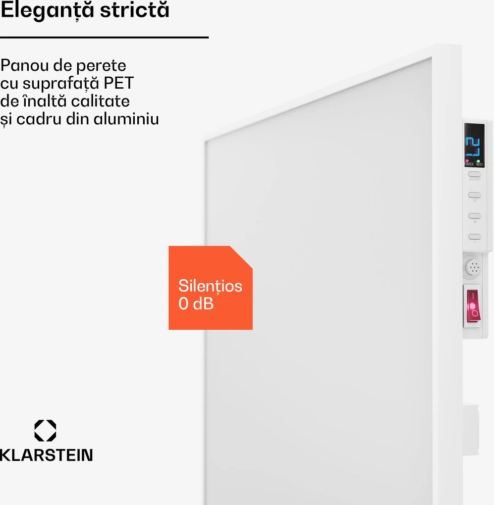 Klarstein Wonderwall Air Smart 770, încălzitor cu infraroșu, 60 x 120 cm, 770 W, aplicație
