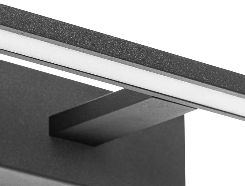 Lampa de perete moderna neagra 62 cm incluzând LED IP44 - Jerre