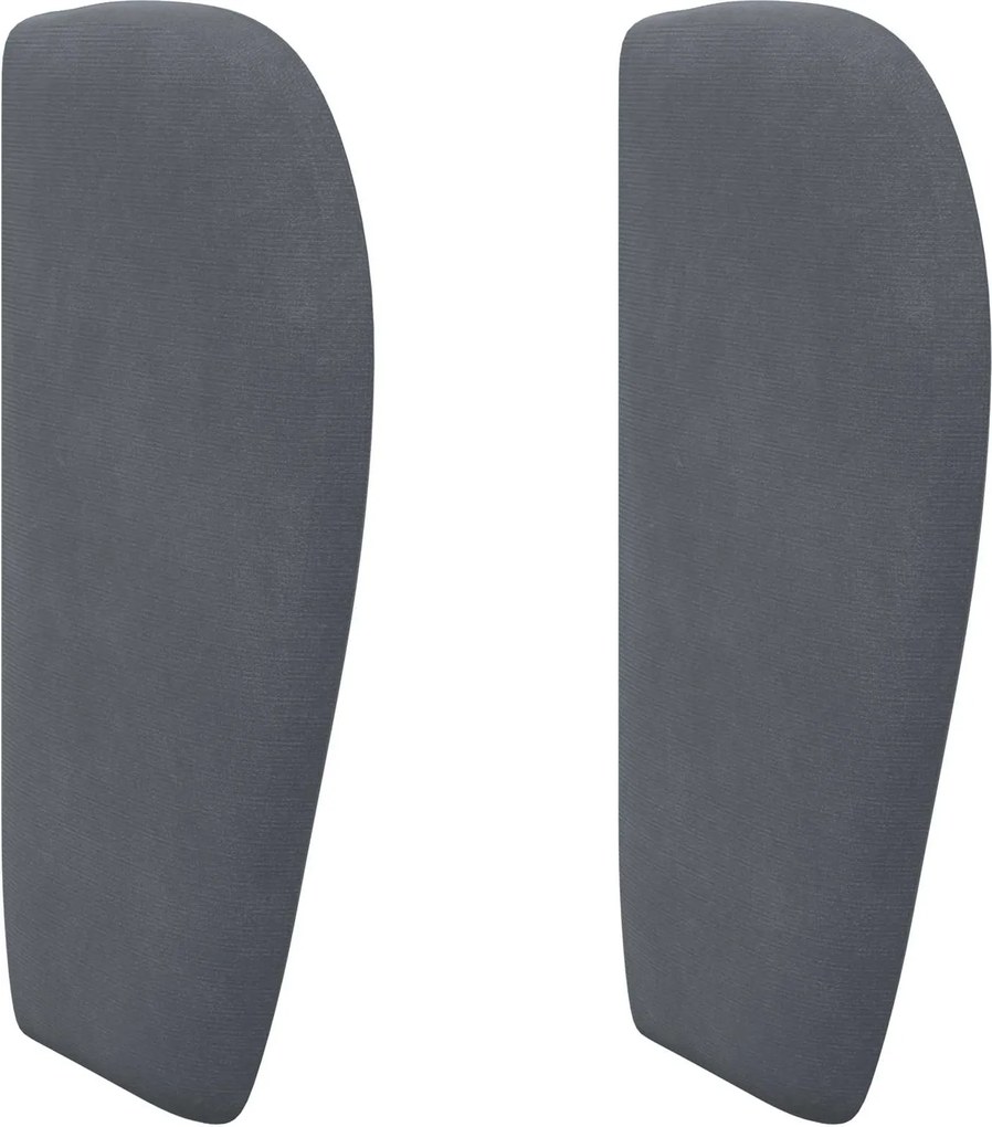vidaXL Ureche pentru Tăblie Gri Scurt 40 x 23 x 6 cm Catifea