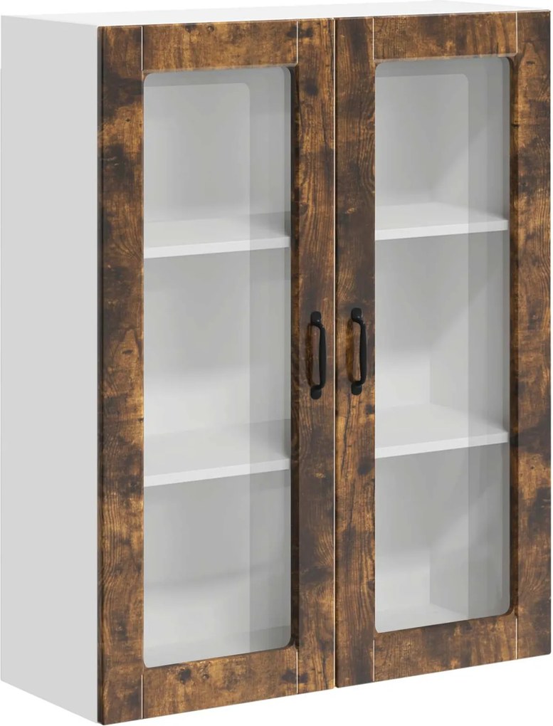 vidaXL Dulap suspendat de bucătărie Stejar fumuriu 80 x 31 x 100 cm