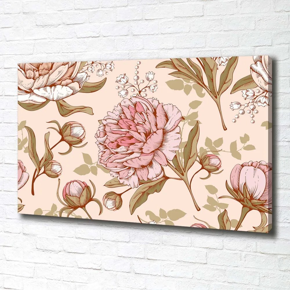 Tablou pe pânză canvas Bujori