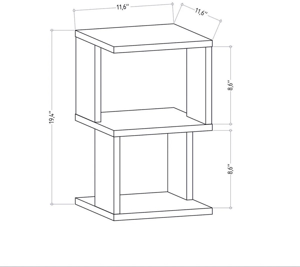 Măsuță de pat Carter White Oak