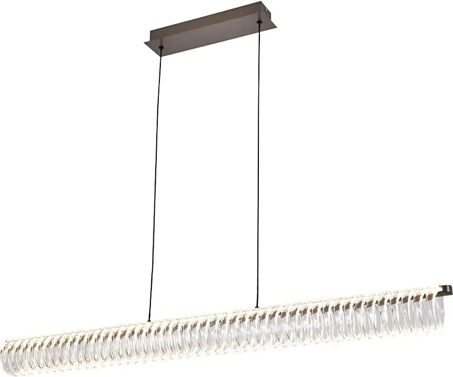 Lustru LED suspendat pe cablu ALBA LED/39W/230V gri/transparent