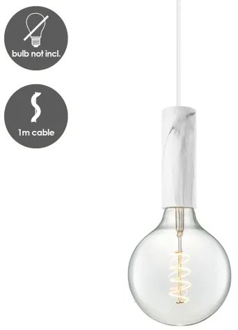 Lustră pe cablu SAGA 1xE27/40W/230V marmură