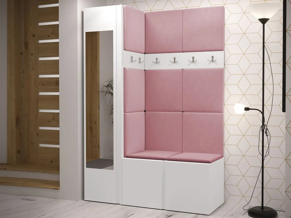 Mobilier hol Tovenaz X (Roz) (cu oglindă). 1104773