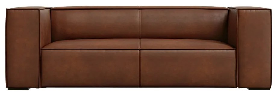 Canapea maro coniac cu tapițerie din piele 212 cm Madame – Windsor & Co Sofas