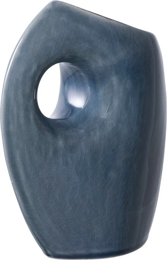 Vază albastru-închis din ceramică (înălțime 18 cm) – House Nordic