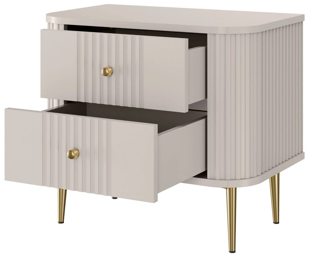Set noptiera Vesper 56 cm - cashmir / picioare aurii