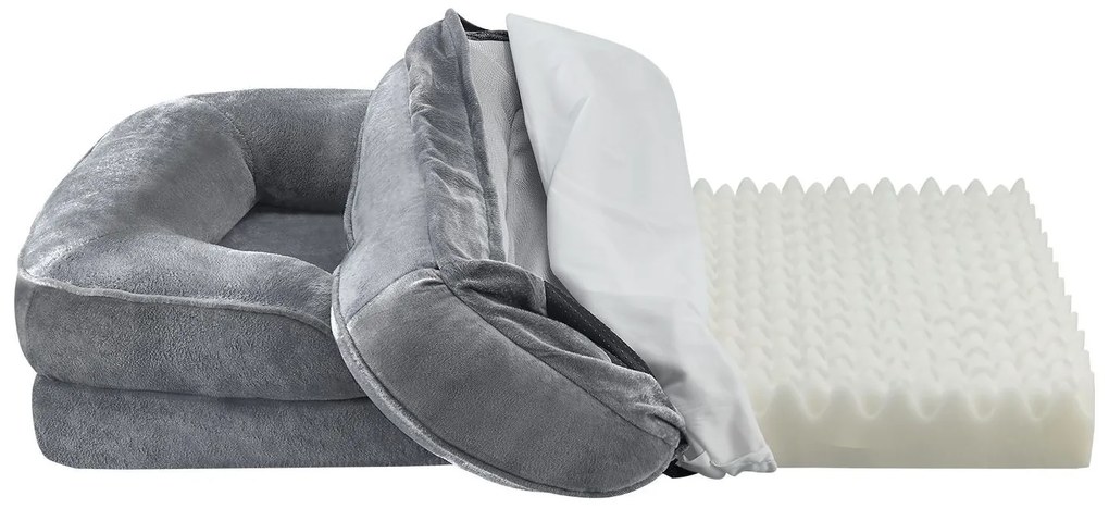 Juskys Pat pentru caini Sheena L 98 x 70 cm - gri
