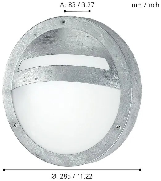 Eglo 88119 - Corp de iluminat perete exterior SEVILLA 1xE27/15W/230V