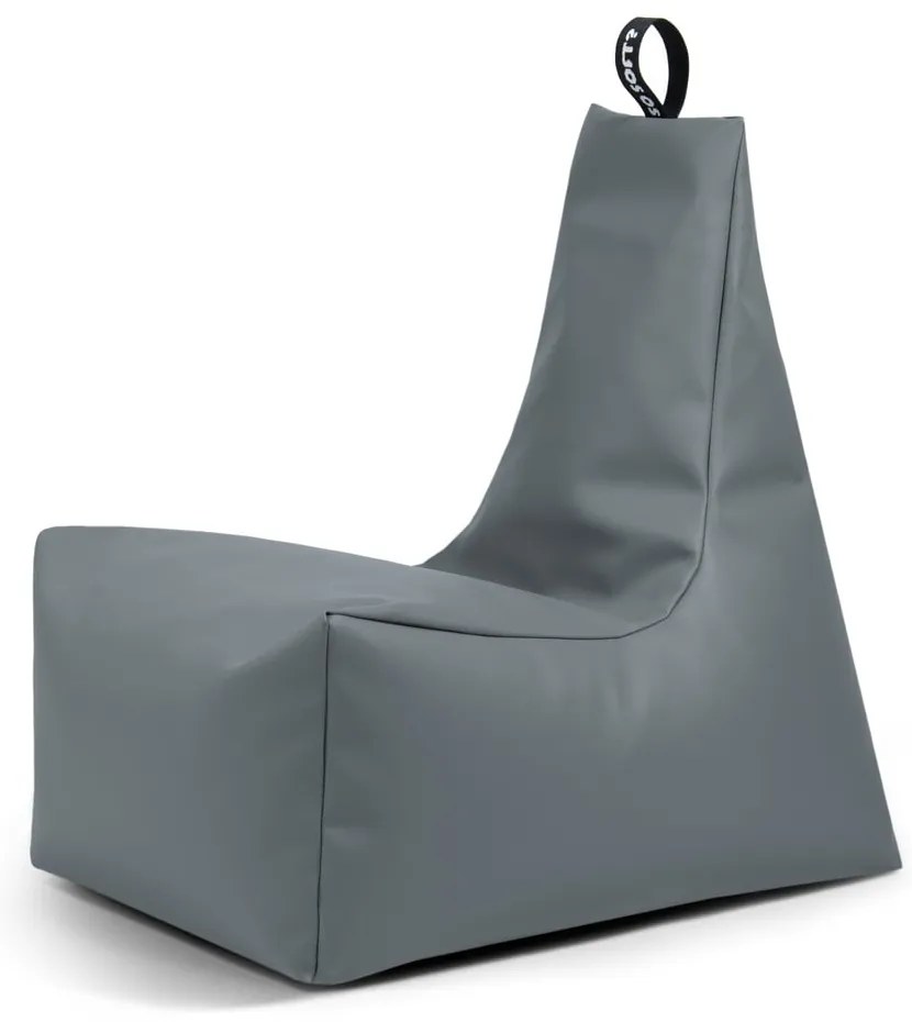 Fotoliu bean bag gri cu tapițerie din imitație de piele Icy XL – So Soft?