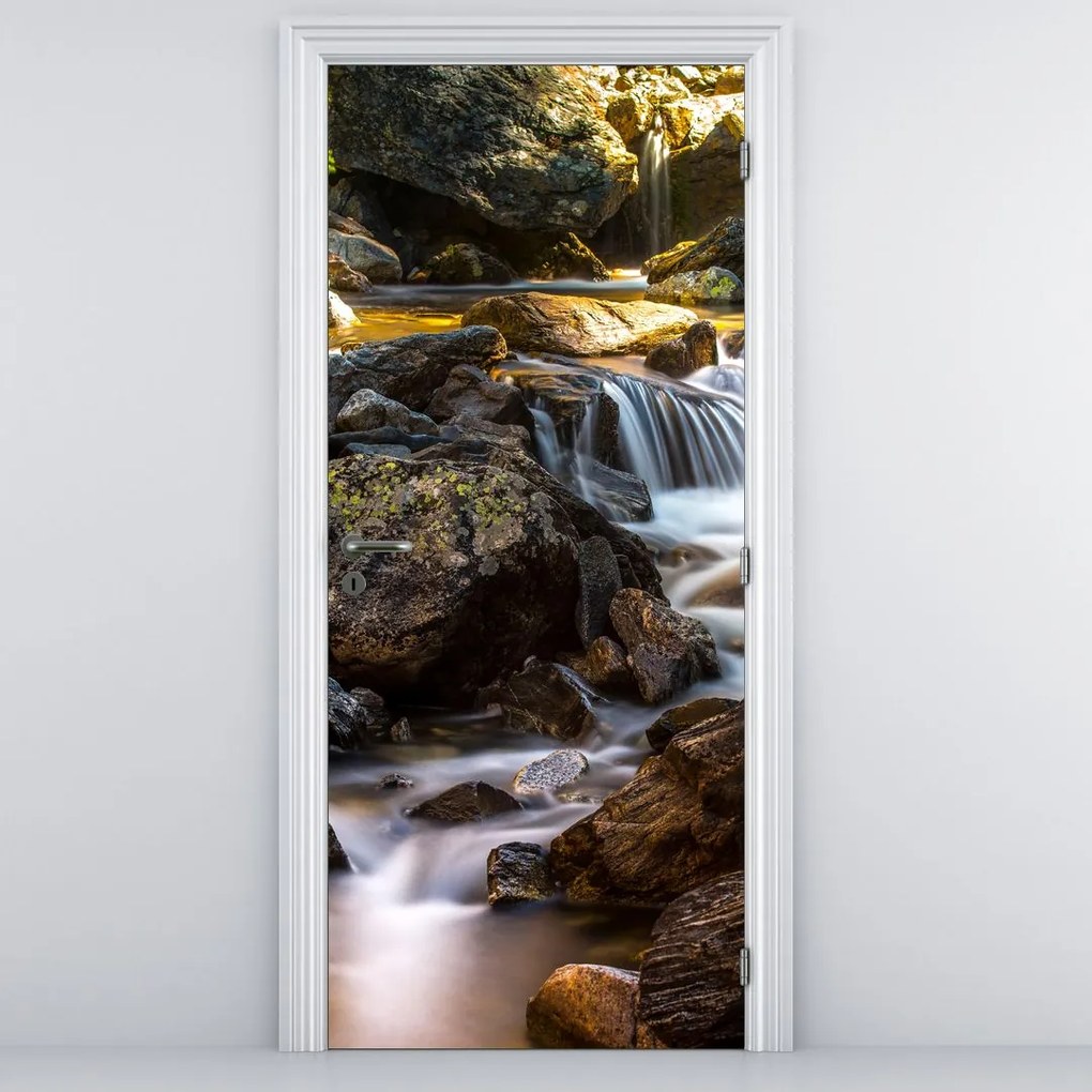 Fototapet pentru ușă - Pârâu pietros (95x205cm)