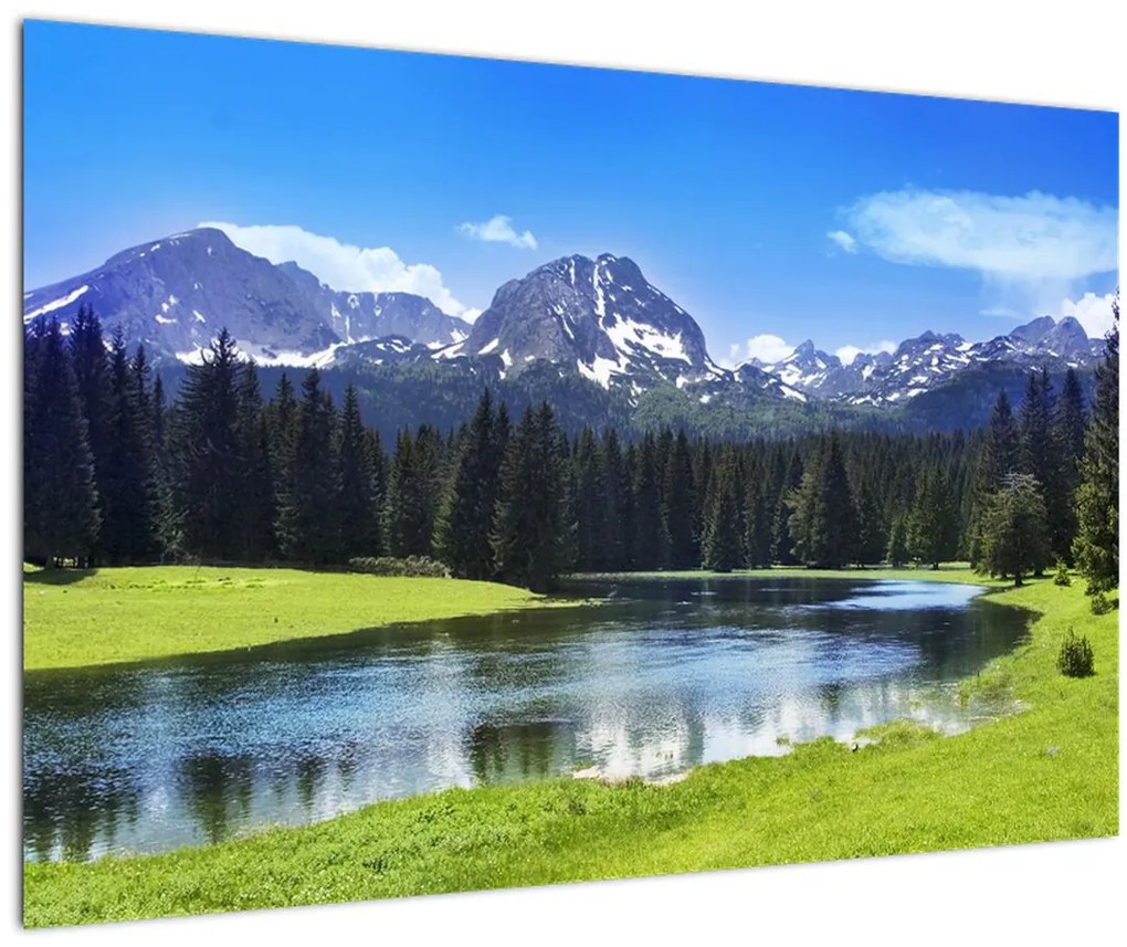 Tablou - vâfurile montane înzăpezite (90x60 cm)