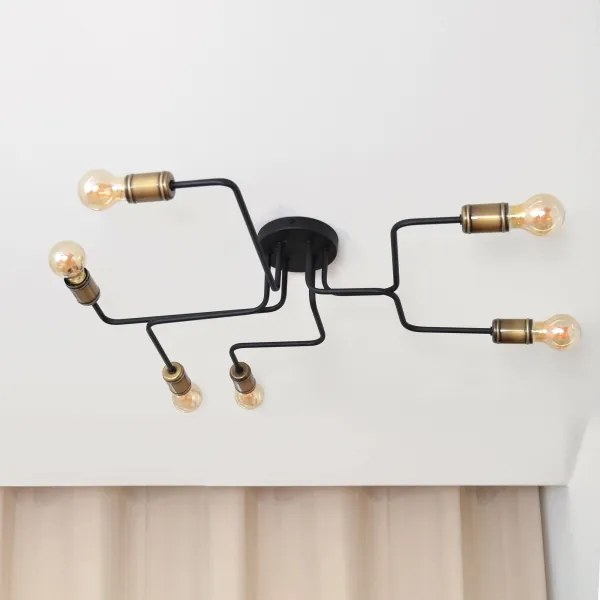 LED Lustră aplicată TUBE 6xE27/15W/230V