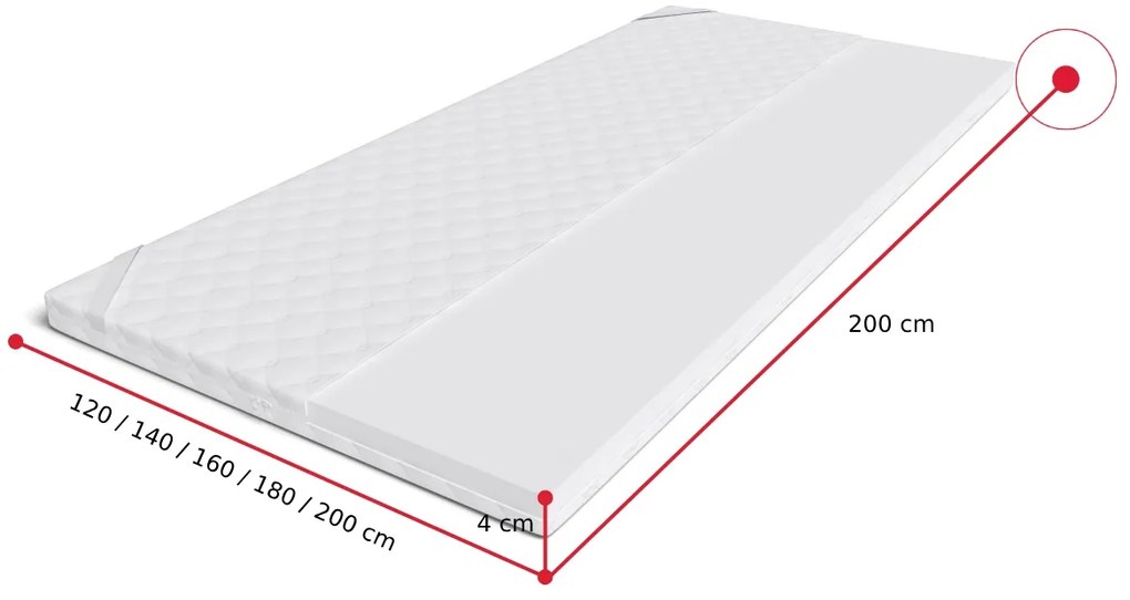 Supermobel Topper burete COMFY T25, 140x200 cm