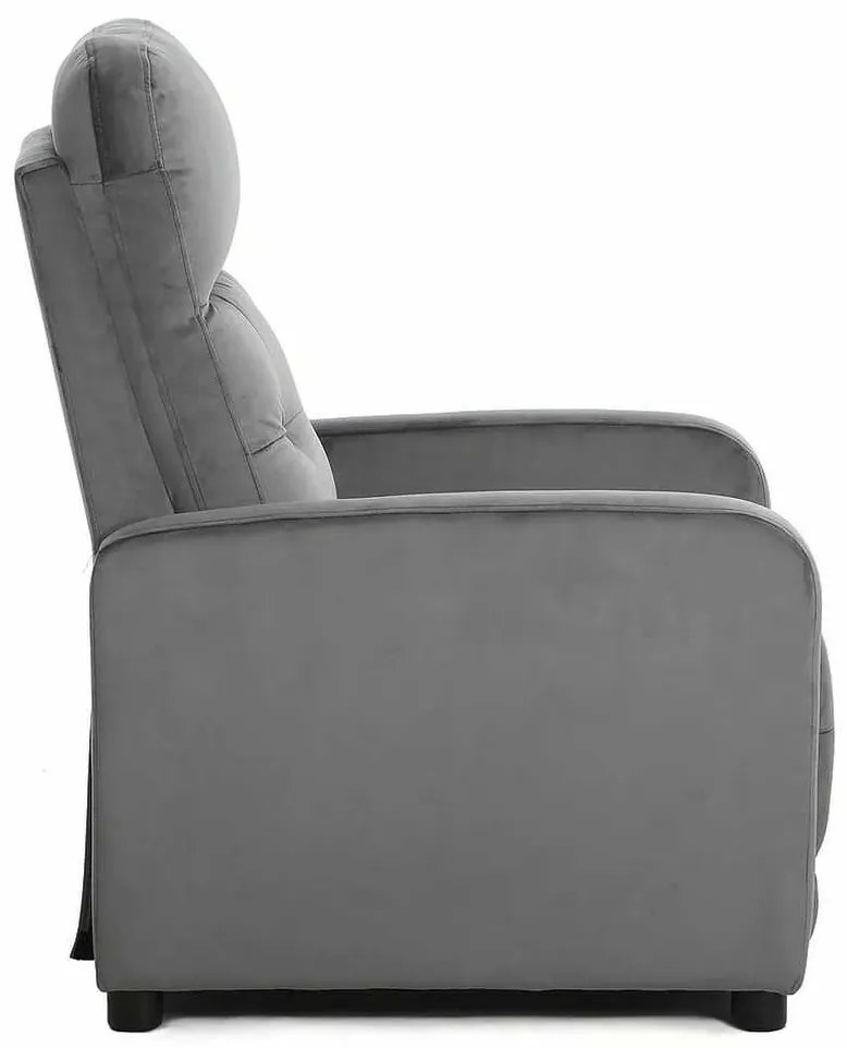 Scaun reclinabil Lennox Velvet, gri