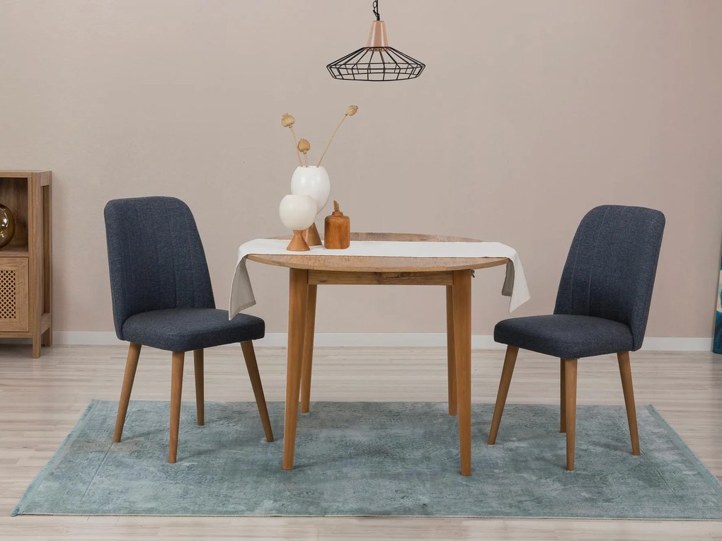Set mobilier sufragerie Nidupo 6 (pin atlantic + albastru marin) (pentru 2 persoane). 1093773