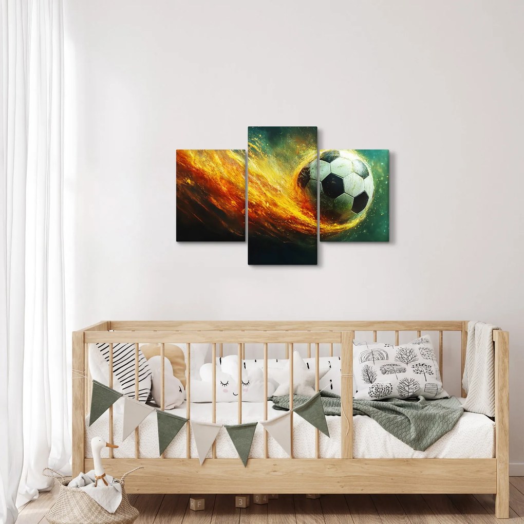 Tablou - Minge de Fotbal în Zbor (90x60 cm)