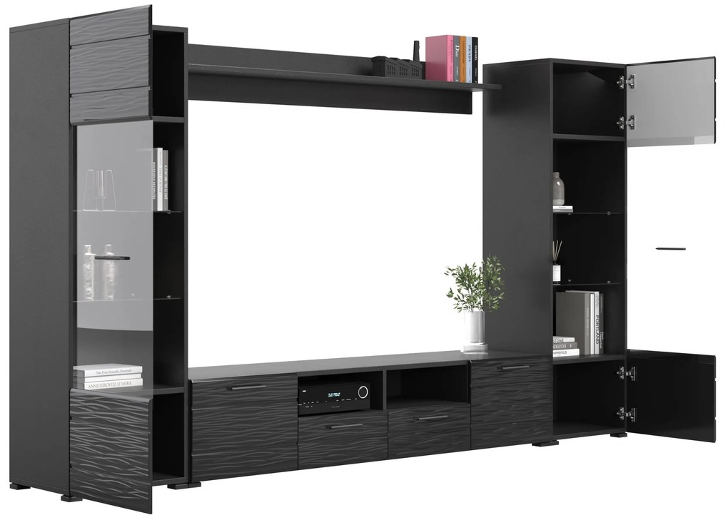 Set mobilier living Factor 1 - negru