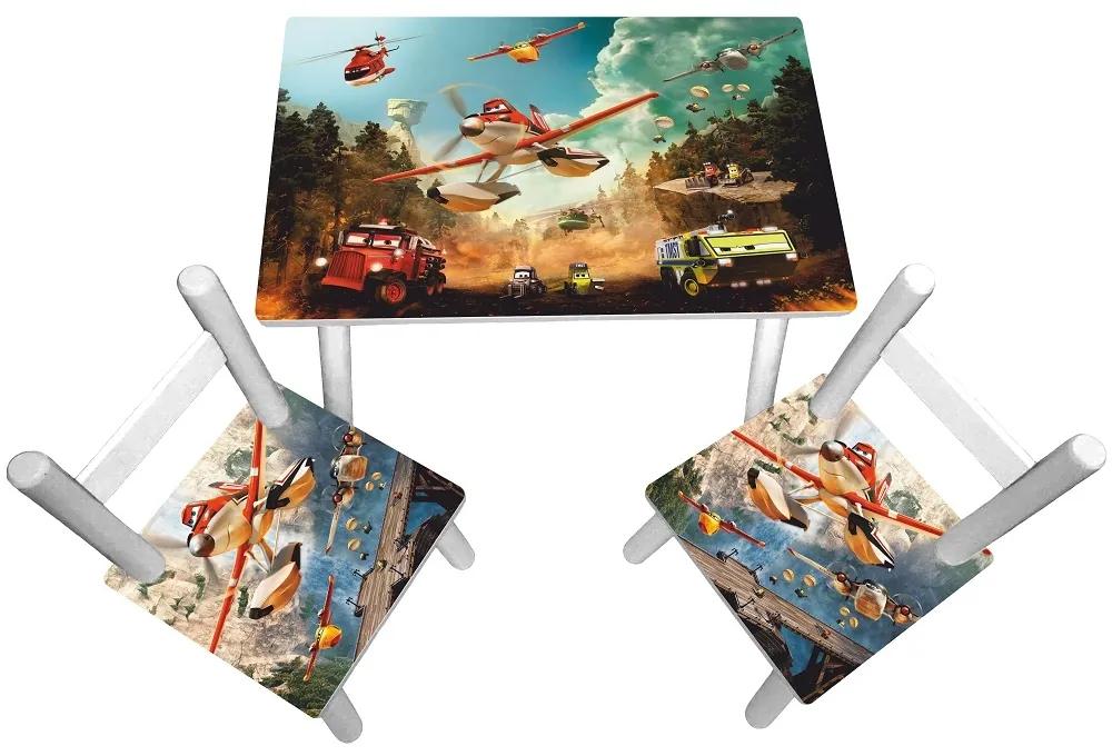 Masuta copii cu 2 scaune Planes Disney
