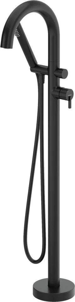 SILIA – Baterie pentru Cadă, de Sine Stătătoare, cu Set de Duș, BQS_N17N Finisaj Nero 🛁🖤