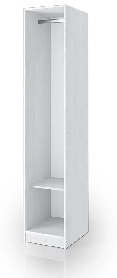 Corp dressing modular simplu Valletta, 40x50.5x201 cm, polita si bara umerase incluse, alb, pal 16 mm