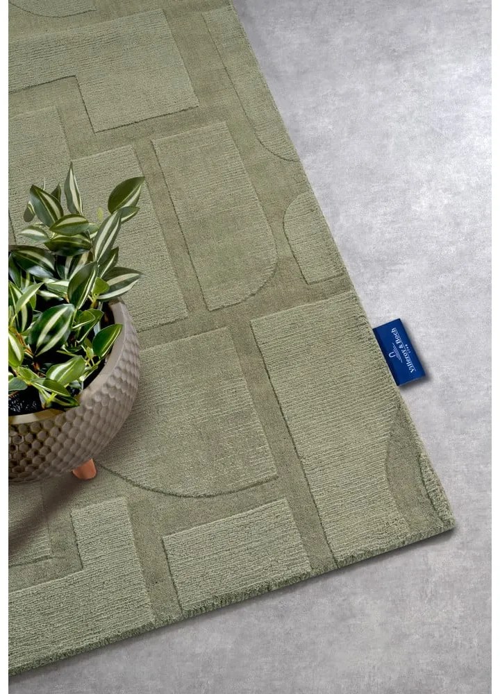 Covor tip traversă verde țesut manual din lână 80x250 cm Alexis – Villeroy&amp;Boch