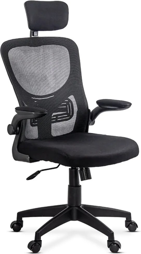 Scaun ergonomic din mesh cu brate rabatabile OFF 635 negru